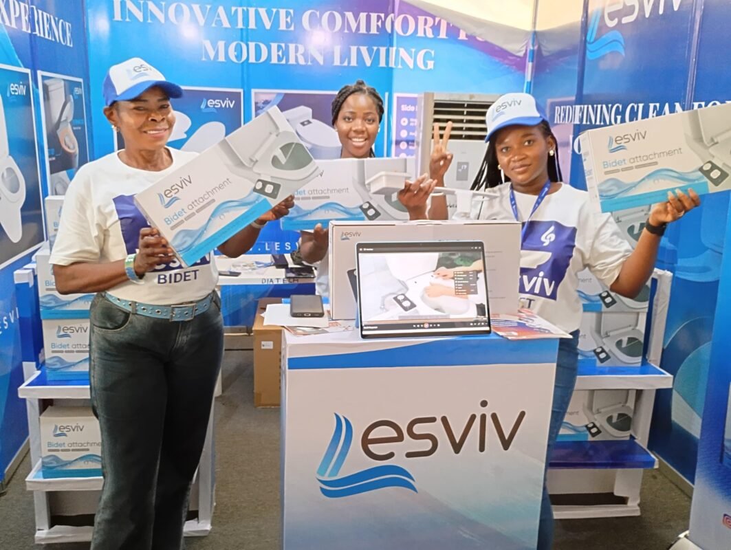 "Lesviv at the Nigerian trade fair showcasing innovative bidet solutions."
"Lesviv Bidets featured at the 2024 Lagos International Trade Fair, offering modern bathroom solutions."
"Lesviv team presenting eco-friendly bidet products at the Nigerian trade fair."
"Lesviv Bidet booth at the Lagos International Trade Fair, attracting visitors with quality hygiene solutions."
"Lesviv's participation in the trade fair highlighting affordable and sustainable bidet options."
"Lesviv Bidets on display at the Nigerian trade fair for superior bathroom hygiene."
"Lesviv at the trade fair introducing advanced bidet technology for Nigerian homes."
"Lesviv Bidets at the 2024 trade fair, offering attendees eco-friendly alternatives to toilet paper."
"Lesviv team engaging with customers at the Nigerian trade fair, promoting modern hygiene solutions."
"Lesviv Bidet products displayed at the trade fair, providing better hygiene for Nigerian households."